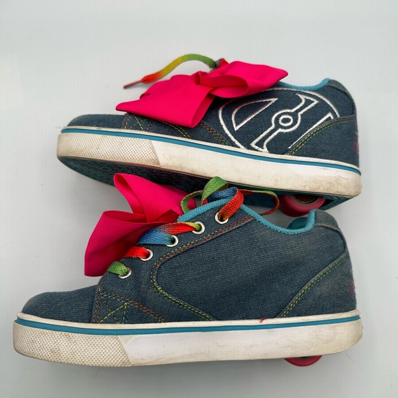 Heelys Jojo Siwa Edition Youth Skate Shoes with Wheel Size 3 Blue Ribbon Pink - Picture 8 of 8
